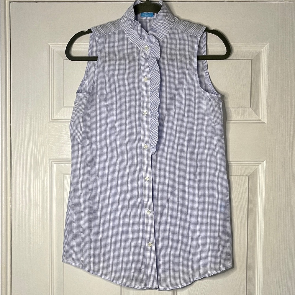 J. McLaughlin Fletcher Check Blouse NWT Size XS